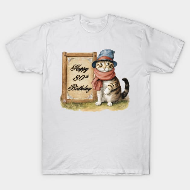 Happy 80th Birthday T-Shirt by JnS Merch Store